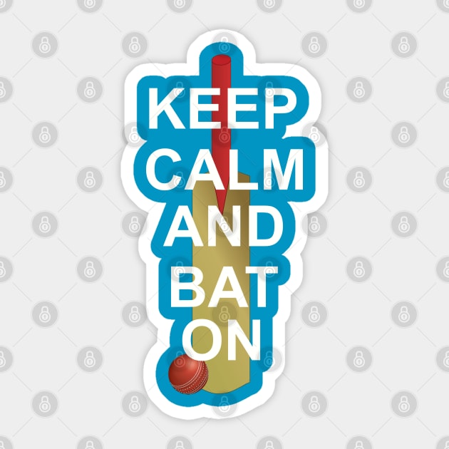 Keep Calm And Bat On Sticker by DPattonPD